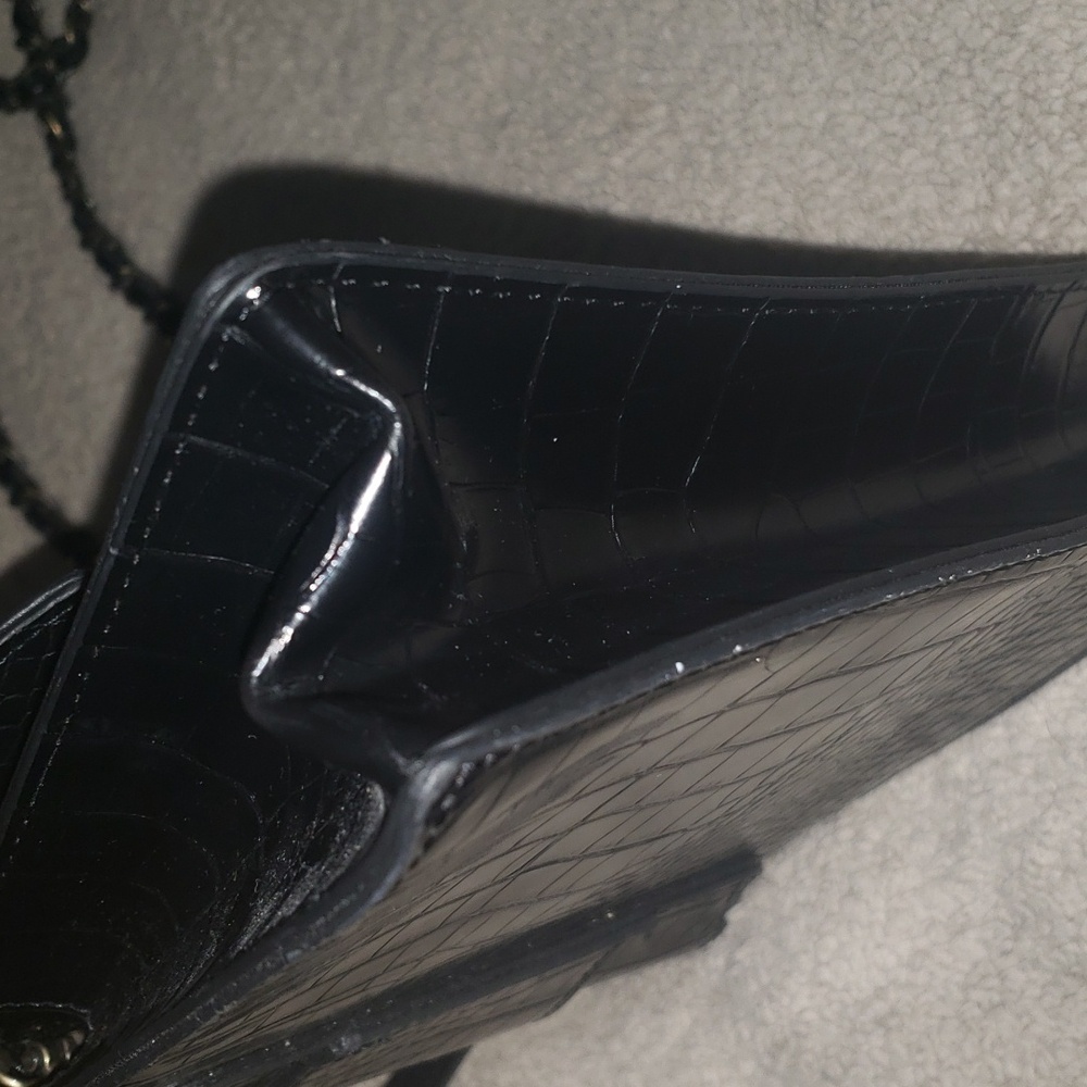 Black Croc-Embossed Handbag - Picture 4 of 4